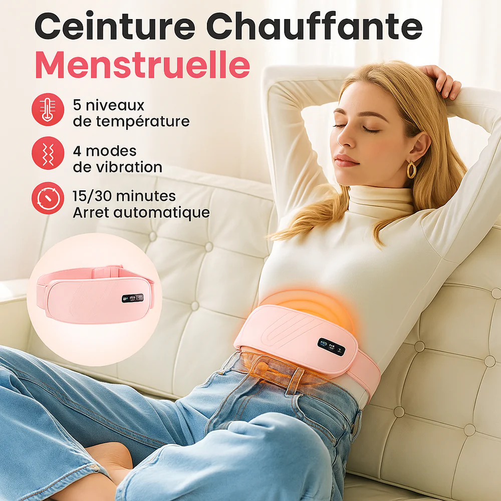 Ceinture chauffante électrique menstruelle pour femmes